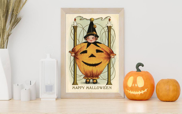 grafiki i ilustracje PLAKAT dekoracja Halloween vintage