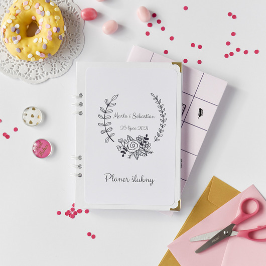 Planer ślubny organizer terminarz planner wianek Papiernik