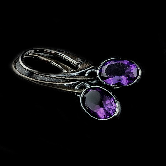 kolczyki srebrne Kolczyki srebrne ametysty