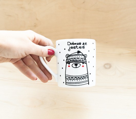 Dobrze, że jesteś - kubek porcelanowy  miamilu