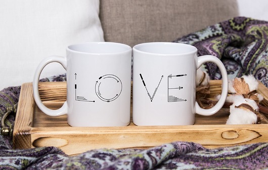 Wyjątkowy zestaw - kubki z nadrukiem LOVE AllbagAllprints