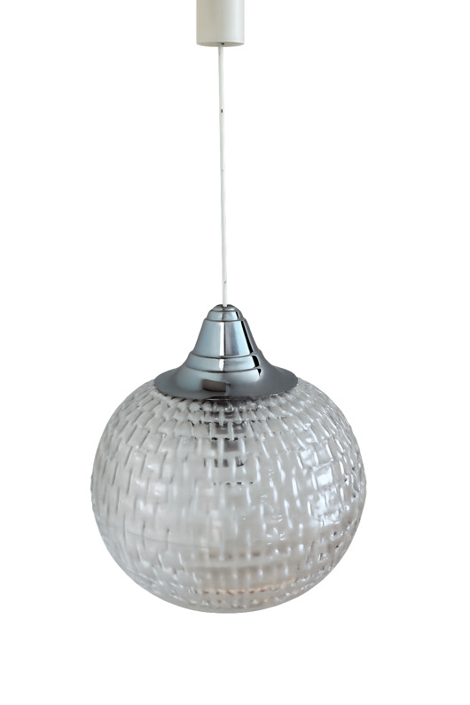 lampy wiszące Lampa wisząca ERCO 2106, lata 70., akryl i chrom, vintage