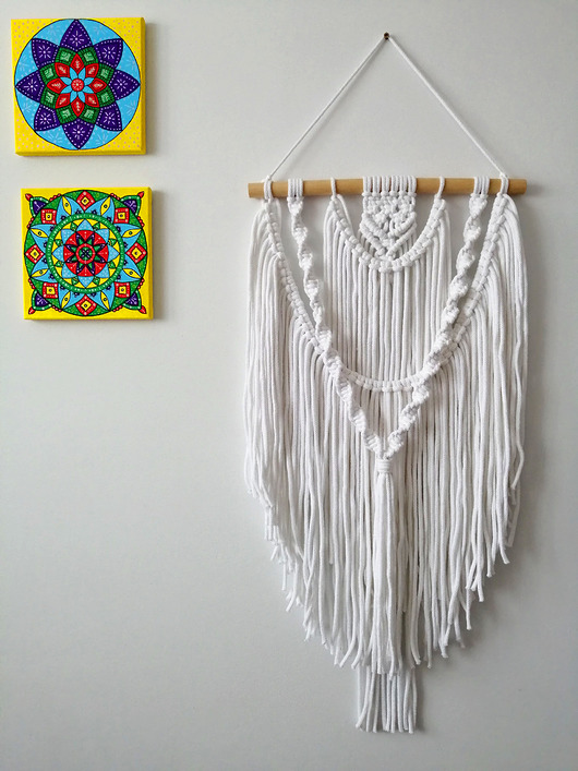 Makrama dekoracja ścienna Boho styl Barwny Zakątek