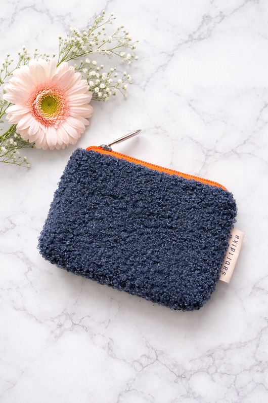 portfele damskie Portfel card holder Granatowy Baranek