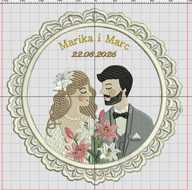 Ślub - inne Personalizowana pamiątka ślubna, haft w oprawie vintage