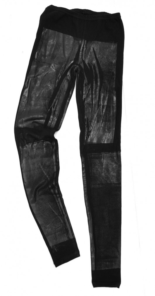 legginsy Ręcznie drukowane Black leggins / darkstyle