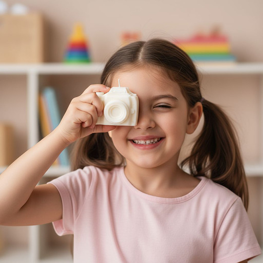 świeczniki i świece Świeca sojowa dekoracyjna aparat fotograficzny