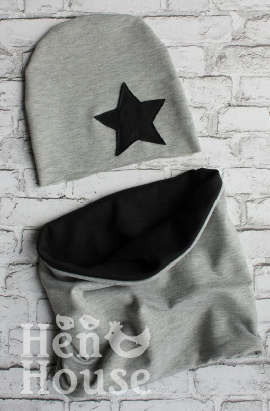 Komplet Star czapka + komin  henhouse