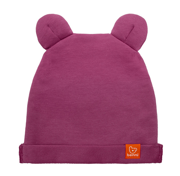 czapki dziecięce Czapka BEANIE BEAR - ciemny róż