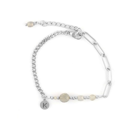 bransoletki z kamieni naturalnych Bestseller! Bransoletka zodiakalna - Waga Srebrna stal szlachetna