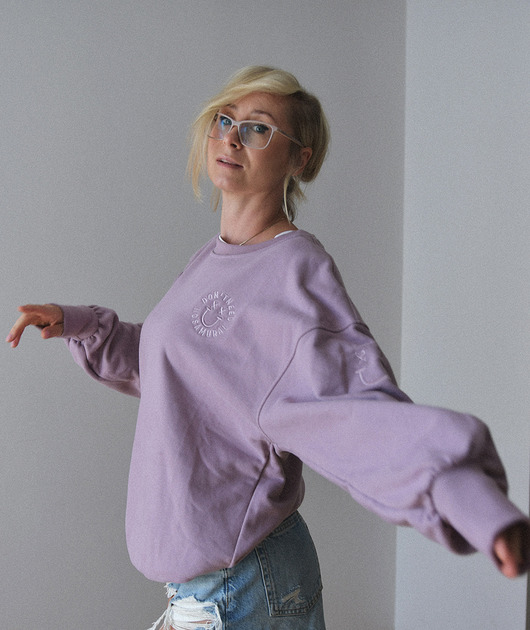 bluza bez kaptura damska Bluza Puffy Blueberry
