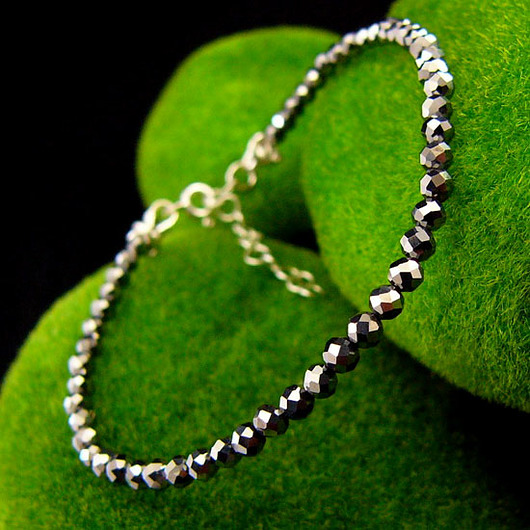 bransoletki z kamieni naturalnych Bransoleta NASA - Terahertz Srebro