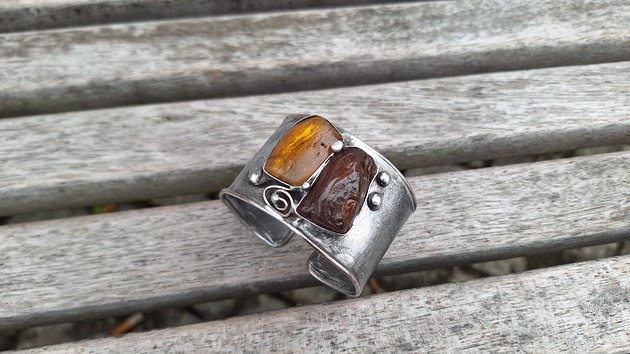 bransoletki wire wrapping Bałtyk -  bransoletka regulowana