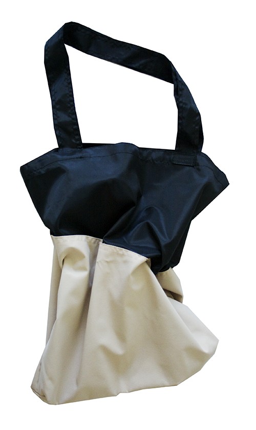 SHOPPER | two colours | czarny połysk + nude Bagasz