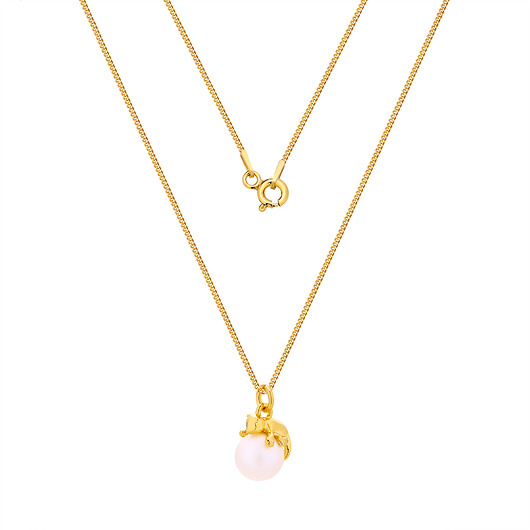 Naszyjnik z kotkiem z perełką Swarovski /1051/ MYNESS