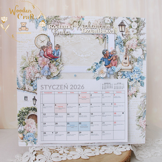 kalendarze i plannery Kalendarz ze zdjęciem, prezent dla babci i dziadka, Dzień Babci 3 GOTOWY