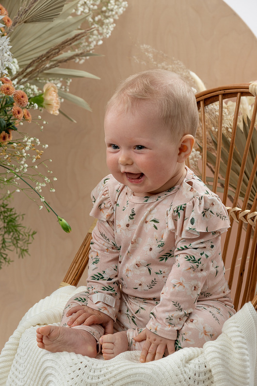 body i śpiochy niemowlęce Body niemowlęce bambusowe CAMILLA z długim rękawem luizjana