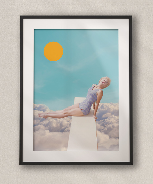 plakaty Plakat Lato Trwaj - Kolaż Fine Art - Dekoracja Ścienna Do Salonu