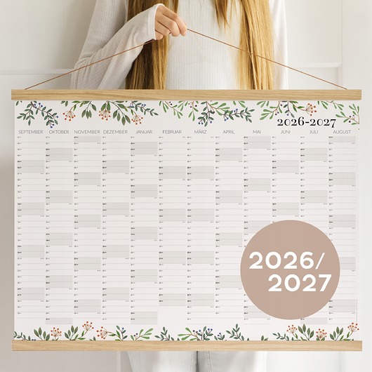 kalendarze i plannery Planer szkolny 2026/2027 ścienny - Święta, Niedz. Handlowe 70x100