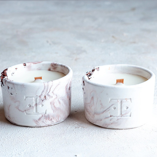 świeczniki i świece Zestaw 2 świeczek midi Mocha Dreams