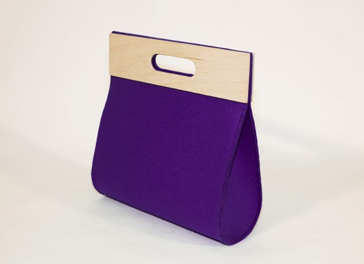 Big felt bag violet moo studio