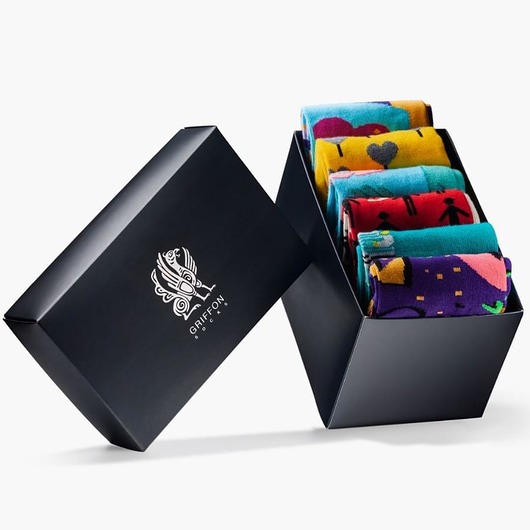 skarpetki damskie Zestaw Kolorowych Skarpet - Love Box - 6 Par