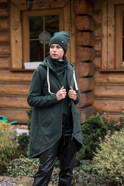 BLUZA-PŁASZCZ LONGLINE zielona 3 for U
