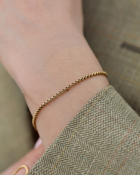 bransoletki - inne Złota subtelna bransoletka ze stali chirurgicznej premium Paraiso Alora