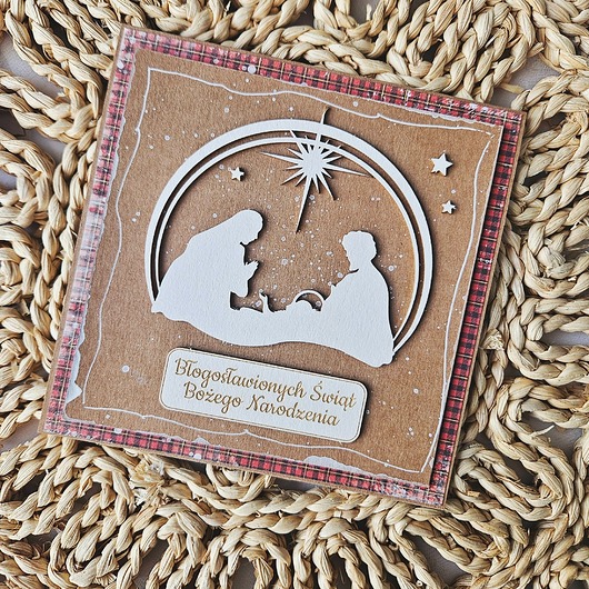 kartki świąteczne Kartka bożonarodzeniowa ze święta rodziną