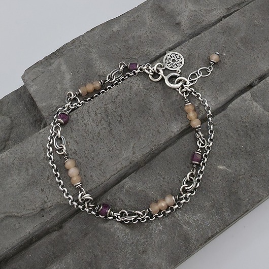 bransoletki z kamieni naturalnych Kamień słoneczny i rubin