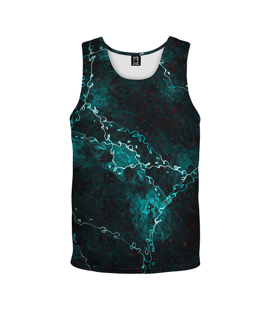 t-shirty dla chłopców Bokserka Top Boy DR.CROW Marble Turquoise