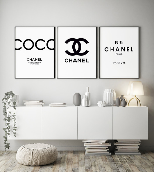 Chanel Logo zestaw plakatów Pas De LArt
