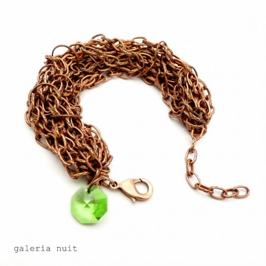 octagon peridot - bransoletka miedziana  galeria nuit