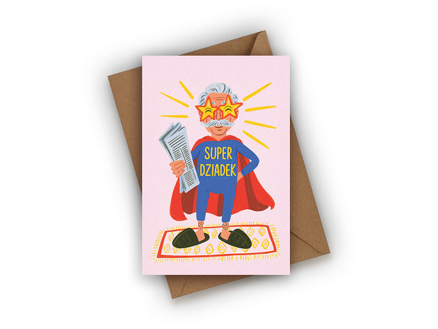 kartki okolicznościowe - wydruki Kartka na Dzień Dziadka- Super Dziadek