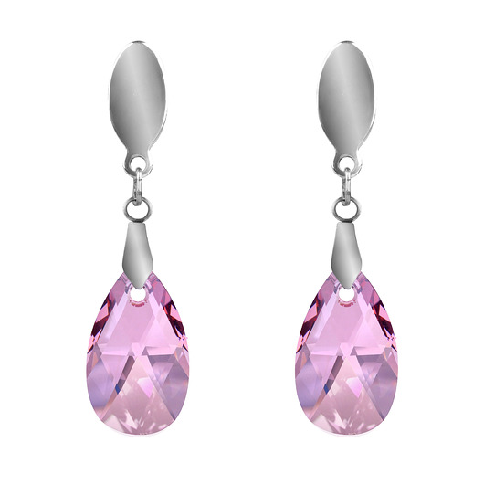 kolczyki swarovski Kolczyki z kryształami Swarovskiego-różowe