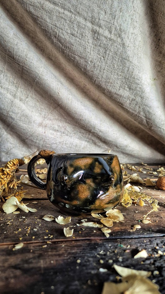 kubki Kubek 200 ml cycuszki, Cycki świecące,ciemna zieleń, Cycuszki kawa