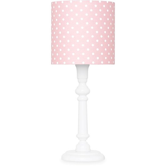 Lampka nocna Biała + Różowe Groszki Fun with Mum
