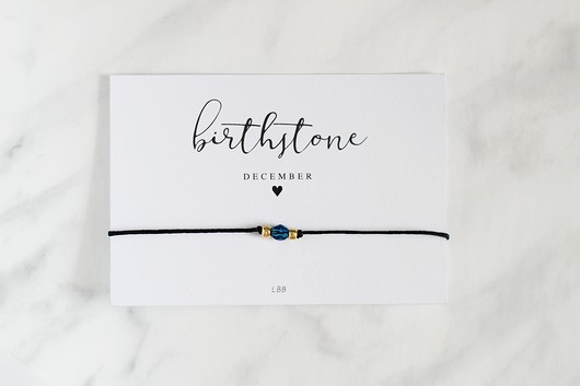 bransoletki na sznurku GRUDZIEŃ - DECEMBER Birthstone Bracelet