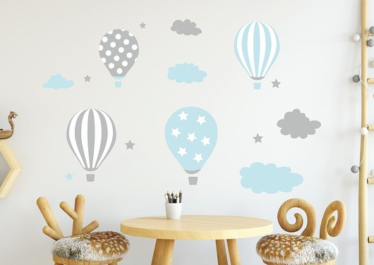 Naklejka ścienna dla dzieci balon balony chmury  madras24