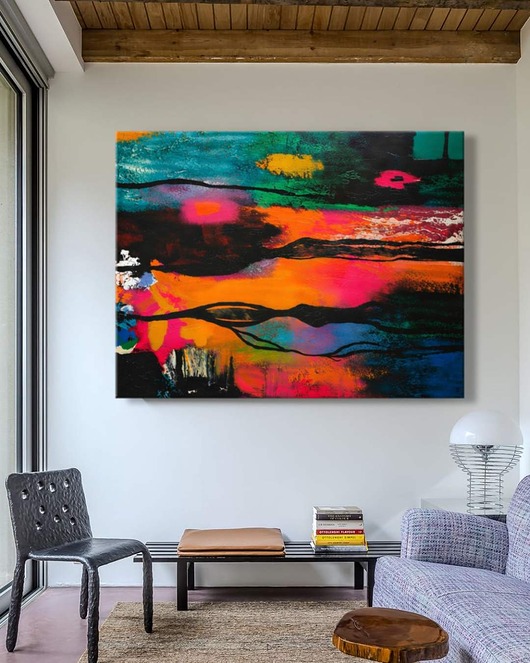 obrazy Duży obraz z reliefem  100x150cm 24h