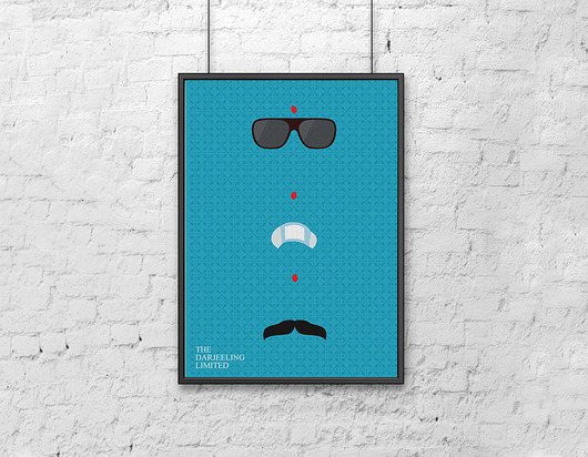 Pociąg do Darjeeling - plakat filmowy PLAKATY GEOMETRYCZNE