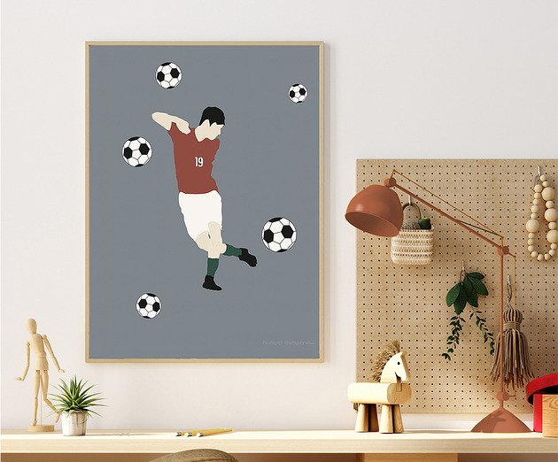 obrazy i plakaty do pokoju dziecięcego Plakat dla dzieci Soccer