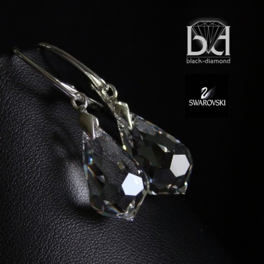 Sople kryształ Swarovski Black Diamond