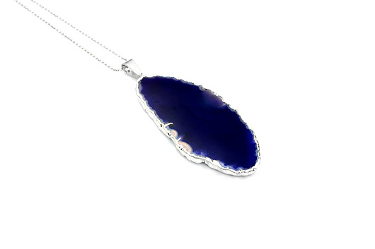 Colare Plaster Agatu  srebro Brazi Druse Jewelry