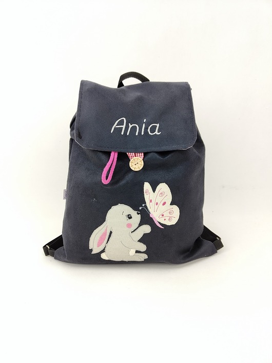 torebki, worki i plecaki dziecięce Prezent dla dziewczynki - plecak z króliczkiem, plecak z imieniem