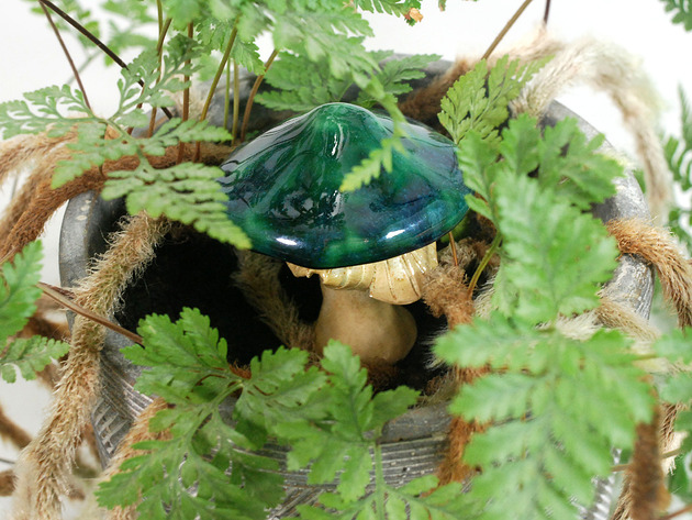 figurki i rzeźby Dekoracyjny grzybek - na półkę, do doniczki