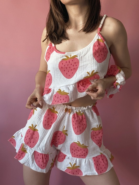 piżamy damskie Berry Belle (Top + szorty)