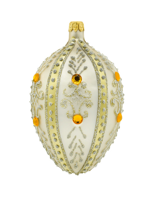 ozdoby choinkowe Bombka choinkowa: Ekskluzywne jajo Faberge z kamieniami: platyna