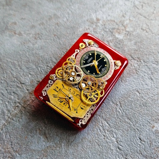 LOST IN TIME IV - BROSZKA STEAMPUNK - Unikat DROBINY CZASU