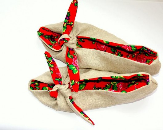 Góralskie onuce - kapcie peep-toe Zuzia Górska